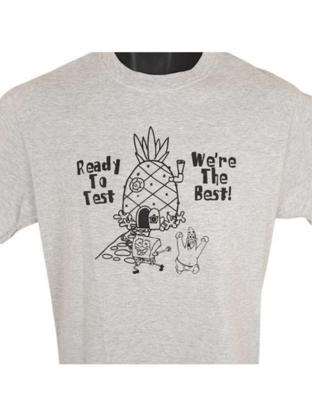 SpongeBob SquarePants T Shirt Mens Size Medium Gray Pineapple House